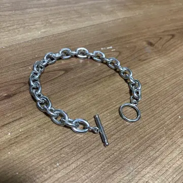 [ used ] 실버 체인 팔찌 토글식
