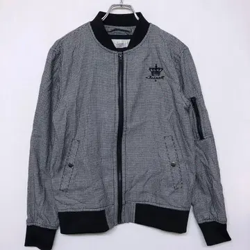 JAISEL LONDON 구제 의류 왕관 로고 자수 하운드투스 패턴 자켓