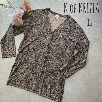 K OF KRIZIA 크리치아 레오파드 무늬 가디건 V넥