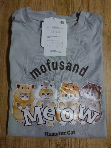 [미사용 새상품] mofusand 햄냥이 반팔 룸웨어 LL 상하의 세트