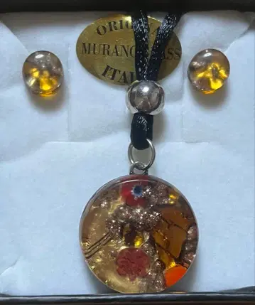 [미사용 새상품] Murano Glass 펜던트 귀걸이