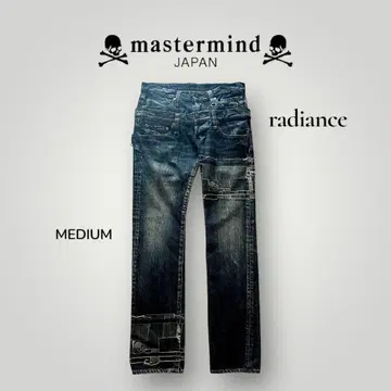 mastermind radiance 더블 웨이스트 스트레이트 데님 M