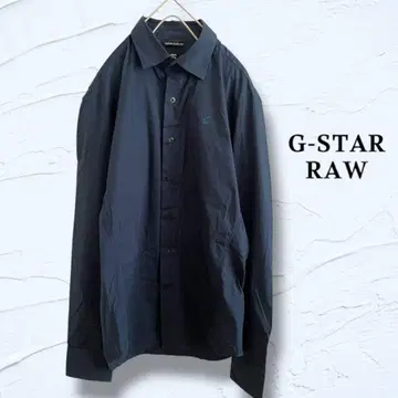 G-STAR RAW 지스타로우 자수 로고 긴팔 셔츠 네이비 S 남성용