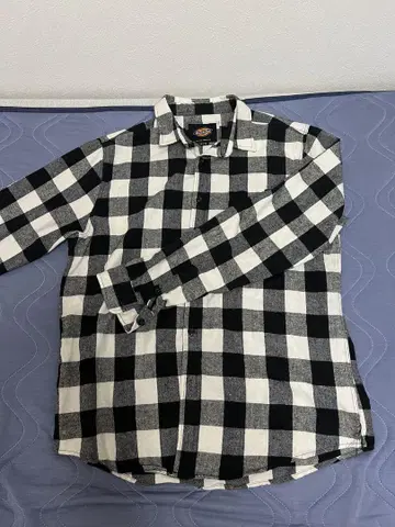 Dickies 플란넬 셔츠 L 사이즈 흰검 체크