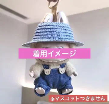 labubu 라부부 옷 갈아입기 의류 오버롤 밀짚 블루