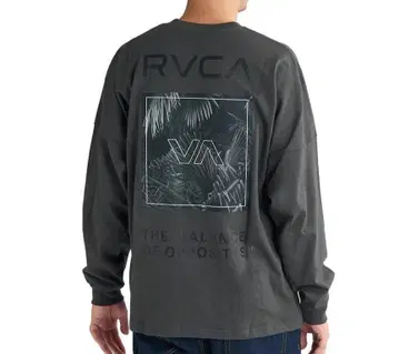 새상품 RVCA 루카 PALM BOX LT 롱티 옅은 블랙 M 흑먹색