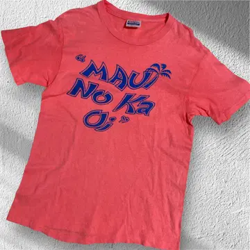 Hanes USA 80년대 빈티지 티셔츠 싱글 스티치 핑크 M