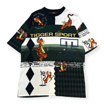 90년대 Disney 'TIGER SPORT' 피케 티셔츠 티거