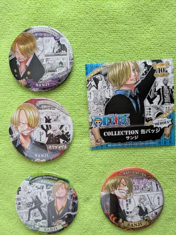ONE PIECE 상디 캔뱃지 4세트