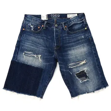 H06349 미사용 GAP 패치워크 데님 숏팬츠 34 갭