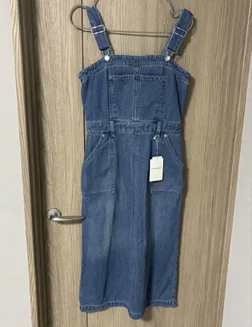 택 포함 새상품! 질스튜어트 데님 살로펫 오버롤 스커트