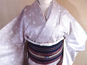 홑옷 염색 코몬 (작은 꽃 무늬) 순수 실크