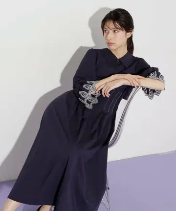 JILL BY JILLSTUART 컷워크 슬리브 셔츠 원피스