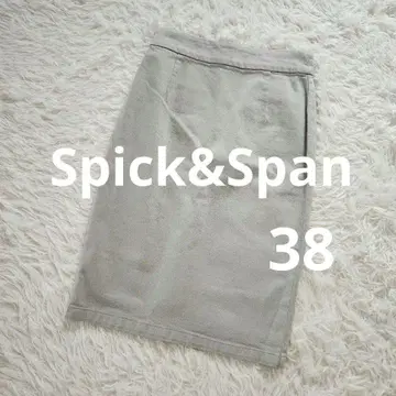 미사용 Spick&Span 데님 타이트 스커트 라이트 그레이 코튼