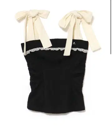 ANDMARY Samantha 리본 tops black