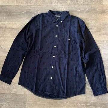 Paul Smith 폴스미스 린넨 혼방 셔츠 네이비 쉐도우 프린트