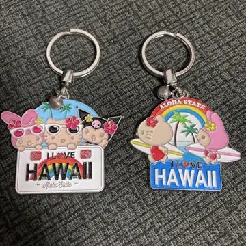 햇볕에 탄 키티 하와이 키티 산리오 I LOVE HAWAII 키링