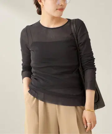[ Plage ] Mesh Sheer 롱T