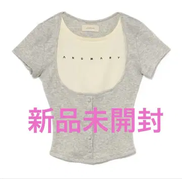 andmary Mary logo tops gray