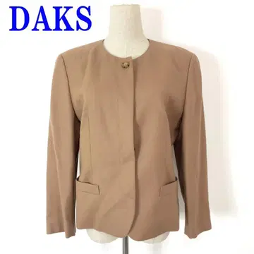 DAKS 노카라 자켓 카멜 울 11 C2380