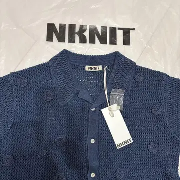새상품! NKNIT flower motif KNIT shirt