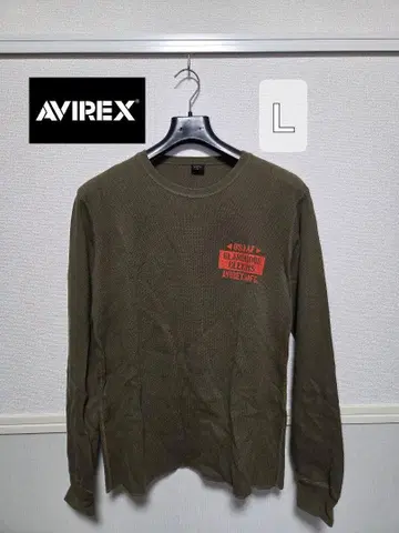 AVIREX 긴팔 티셔츠 L 와플 크루넥