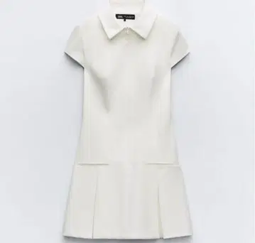 ZARA 화이트 칼라 미니 반팔 원피스