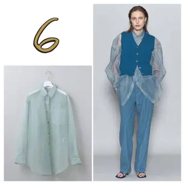 <6(ROKU)> SUKE STRIPE SHIRT/셔츠
