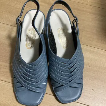 긴자 요시노야/블루 스트랩 샌들 22cm