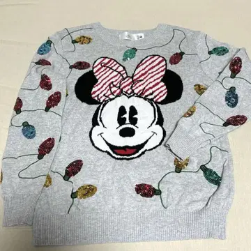 디즈니 스토어 Disney 미니 마우스 긴팔 스웨터 L 크리스마스