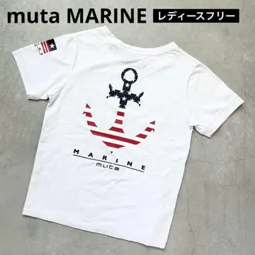 muta MARINE 무타 마린 성조기 프린트 반팔 티셔츠 닻