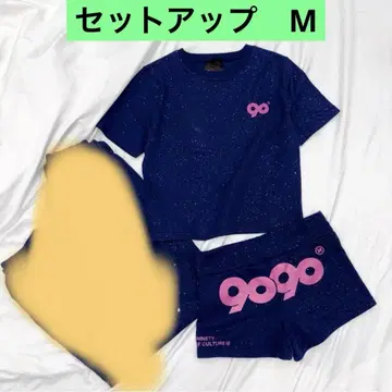 9090 90 Logo Girl Tee MicroShorts 네이비