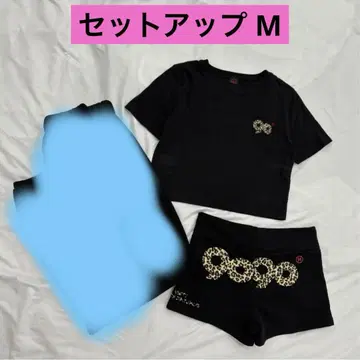 9090 90 Logo Girl Tee Micro Shorts black