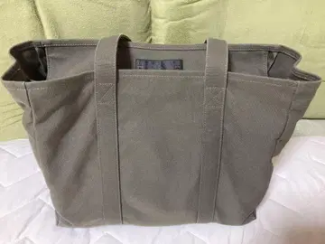 나카가와 마사시치 상점 움직이는 칸막이 토트백 사각 바닥 카키 중고