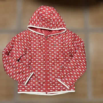 LACOSTE 레드 다운 자켓 40 리버서블