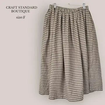 CRAFT STANDARD BOUTIQUE 롱 플레어 스커트 체크