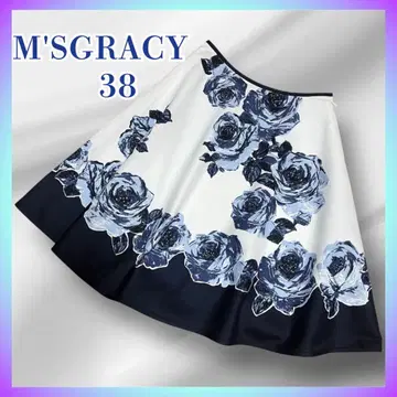 m's gracy 엠즈 그레이시 꽃무늬 플레어 스커트 38 장미