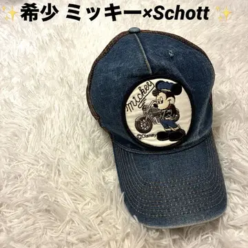 미키마우스 데님 캡 Schott 콜라보