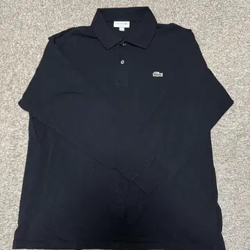 라코스테 긴팔 피케 셔츠 클래식 핏 블랙 XL