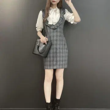 EATME 이토미 러플 점프스커트 양산형 프렌치 걸리시
