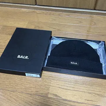 BALR. 블랙 니트 모자 오리지널 박스 포함