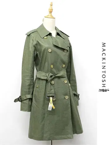 HGB-Q310/새상품급 영국제 MACKINTOSH 린넨 트렌치코트 그린