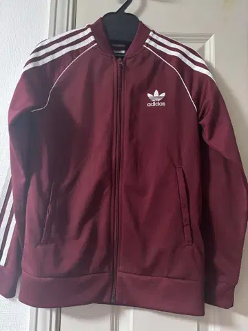 adidas 버건디 집업 자켓