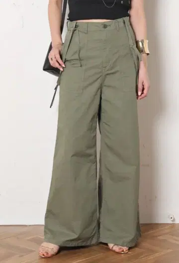 AP STUDIO Johnbull 밀리터리 서스펜더 팬츠