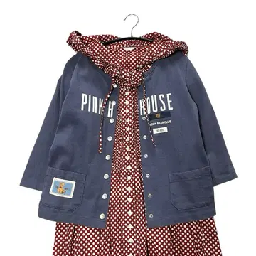 최근 핑크하우스 PINKHOUSE 맨투맨 가디건 곰 와펜