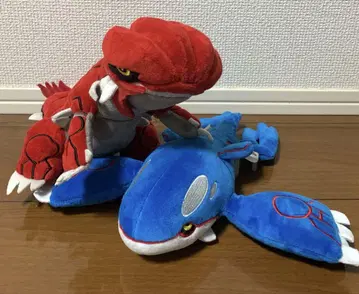 포켓몬 산에이무역 가이오가 그란돈 봉제 인형