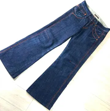 레어 블루 웨이 그런지 archive 귀 플레어 Y2K 로우라이즈