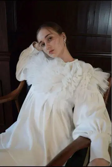 acka tulle off shoulder blouse