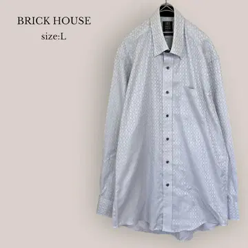 브릭하우스 BRICK HOUSE 긴팔 Y셔츠 체크 실버 남성용