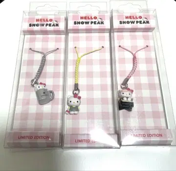 #한국 한정 스노우피크 x 헬로키티 콜라보 스트랩 3세트